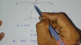 The given figure shows an isosceles triangle ABC inscribed in a circle such that ABAC If DAE i [upl. by Hteboj]