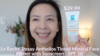 La Roche Posay Anthelios Tinted Mineral Face Primer with Sunscreen SPF 50  Tiana Le [upl. by Bilak]