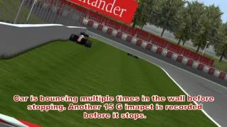 Alonso Barcellona Crash [upl. by Hanoj901]