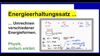 Energieerhaltungssatz Umrechnen verschiedener Energieformen und Einheiten EES3 [upl. by Janina385]