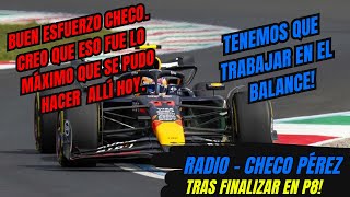 Radio Checo Pérez Y la Conformidad de Christian Horner tras Finalizar P8 F1 radio español [upl. by Ainer]