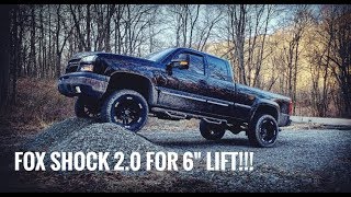 Installed Fox 20 Shocks on my 6quot lifted 04 Silverado 1500 [upl. by Ydneh]