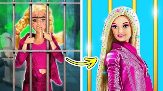 Barbie rica vs pobre en la cárcel  Vida y situaciones divertidas en la cárcel por La La Amigos [upl. by Yrian]