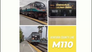 Full Ride Metrolink Ventura County Line M110 Chatsworth Station to LA Union Station Eastbound [upl. by Kathleen]