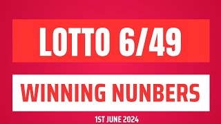 Lotto 649 Winning Numbers 1st June 2024 [upl. by Kial964]