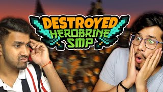 Whole HEROBRINE SMP DESTROYED ft TechnoGamerzOfficial GamerFleet 😱 [upl. by Aylmer]