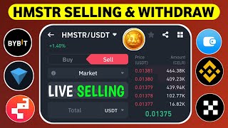 Hamster Kombat Selling amp Withdraw Process  Hamster Binance Bybit Selling amp Withdrawal Process 🤑 [upl. by Munmro]