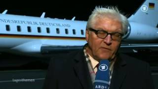 Video Interview in ARD tagesthemen  Krise in der Ukraine Steinmeier droht mit Sanktionen [upl. by Dickerson]