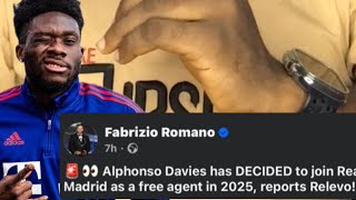 AlPHONSO DAVIES to REAL MADRID in 2025 as a FREE AGENT 😳😳 [upl. by Casia588]