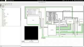 Pong on a MIPS processor simulated on Logisim [upl. by Yeleak]