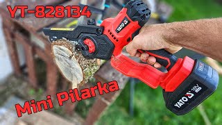 MINI Pilarka YATO YT828134  Bezszczotkowa Automatyczne Smarowanie Łańcucha  TEST [upl. by Eleinad978]