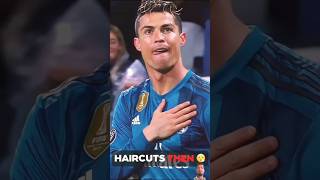 Hairstyles now amp than ☠️ football ronaldo love respect messi neymar shorts shortvideo cr7 [upl. by Olrac]