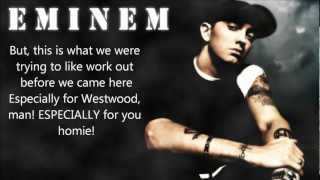 Eminem Westwood Freestyle Lyrics Part 33 [upl. by Desiree]