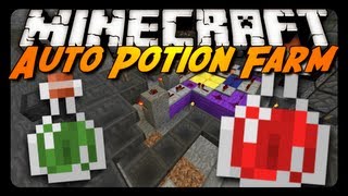 Minecraft Automatic Potion Making System Made w Hoppers [upl. by Bennir466]