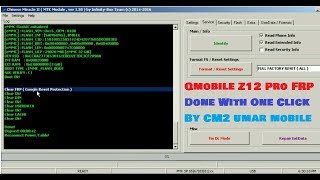 Qmobile Z12 Pro FRP Done With One Click By CM2 [upl. by Yennep978]