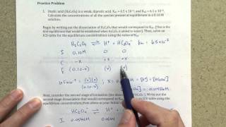 General Chemistry III  Solving ICETables for Diprotic Systems [upl. by Andri]