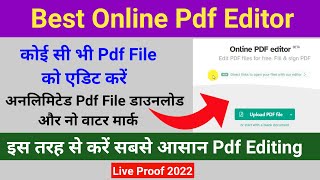 How To Edit Pdf File For Free  Pdf File Editing  Online Pdf Editor  Sejda Pdf Editor [upl. by Costin]