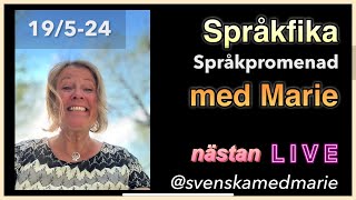 Språkpromenad med språkfika 1952024  Lär dig svenska svenskamedmarie [upl. by Cedar]