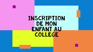 Inscription au collège [upl. by Ondrea]