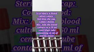 Preparation of BLOOD CULTURE PLATE 😮lab hospital blooddonation medical neet exam science yt [upl. by Dnalevelc]