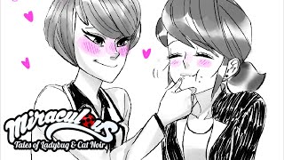 Kagami and Adrien both LOVE to feed Marinette Miraculous Ladybug Kagaminette Comic Dub [upl. by Anay]