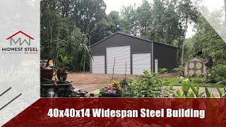 40x40x14 Steel Building  Metal Building  Metal Garage in Michigan [upl. by Richmond]