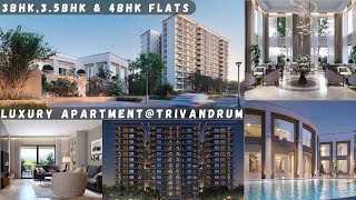 LUXURY APARTMENTS  TRIVANDRUM ☆ആഡംബര ഫ്ലാറ്റ്☆ PREMIUM LUXURY 3BHK 35BHK 4 BHK FLATS by SOBHA [upl. by Ebbarta107]