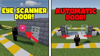 5 Simple Redstone Doors in Minecraft🔥🚪 [upl. by Yztim]