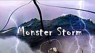 Sailing in Monster Storms  Storm Tactics  Ships in Big Waves Heavy Seas  Sailing Ocean Maverick [upl. by Limak]