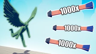 FLYING ZOMBIE vs 1000x OVERPOWERED UNITS  TABS  Totally Accurate Battle Simulator 2023 [upl. by Arahd]