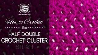 How to Crochet the Half Double Crochet Cluster Stitch [upl. by Condon]