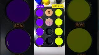 Homework  Guess the Color Purple  Light green   colormixing asmr shorts [upl. by Lloyd353]