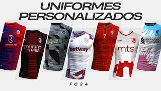 TUTORIAL COMO COLOCAR UNIFORMES PERSONALIZADOS NO FC 24 [upl. by Sudnac218]