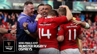 SemiFinal Highlights Munster Rugby v Ospreys Rugby  201617 season [upl. by Pirozzo]