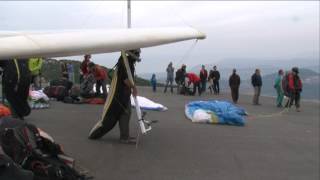 Hang gliding takeoff accident HaAri Mt 23112013 [upl. by Shaina]