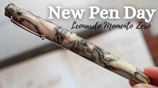 Leonardo Momento Zero in Golden Abalone Atlas Stationers Exclusive  New Pen Day [upl. by Thorndike]