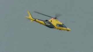 Air Ambulance Helicopter visits Hugglescote Primary School [upl. by Ekal]