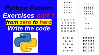 ALL Python Pattern over 700 exercise part 1 with solution python pattern exercise beginners [upl. by Airekahs]