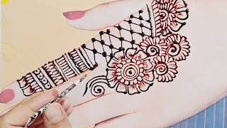 trending mehndi designs 2024 back hand mehndi design [upl. by Arlinda]