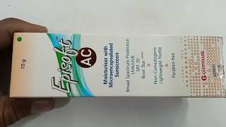 Episoft Ac Moisturiser With Microencapsulated Sunscreen  Episoft Ac Cream uses Benefit Review Hindi [upl. by Aneehsal]