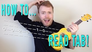 Learn how to read TAB for Ukulele AND Guitar  IN TWO MINUTES [upl. by Fredie]