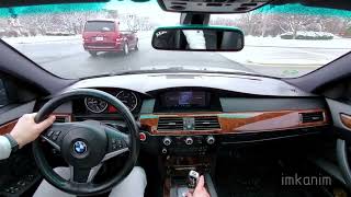 2008 BMW E60 550i n62b48 POV TEST DRIVE ON AUTOBAHN [upl. by Eran]