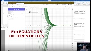 Exercice Equations Différentielles et Géogébra [upl. by Idou797]