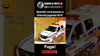 QUANDO VOCÊ PASSOU A INFÂNCIA JOGANDO GTA LIGOU O MODO 5 ESTRELAS gta pm moto fuga sanandreas [upl. by Vincents]