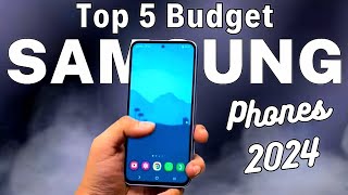 Top 5  Best Samsung Budget Phones 2024 [upl. by Accisej741]