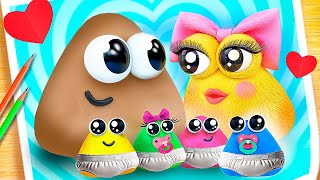 POU amp Paulina Had Babies 32 LOL OMG DIYs [upl. by Harland]