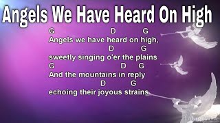 Angels We Have Heard On High  Lyrics and Chords Traditional Christmas Song [upl. by Norword]