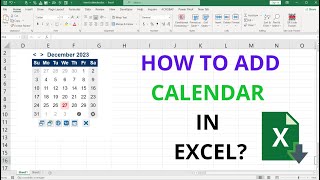 How to Insert a Calendar in Excel  Study with me [upl. by Yborian]