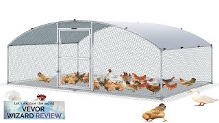 VEVOR Large Metal Chicken Coop with Run Walkin Chicken Coop for Yard Review [upl. by Ecire]