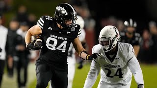 Rocco Becht throws for a score and runs for a score in Iowa States 3417 win over Cincinnati [upl. by Ynattyrb]